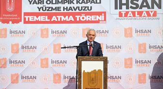 Kırklareli Valisi Turan, yarı olimpik yüzme havuzunun temel atma törenine katıldı
