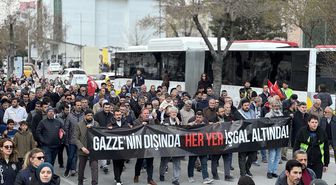 Konya'da Filistin'e destek yürüyüşü düzenlendi