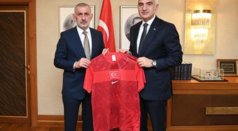 Kültür ve Turizm Bakanı Ersoy, TFF Başkanı Hacıosmanoğlu'nu kabul etti Açıklaması