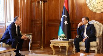 Libya Başbakanı Dibeybe, Yunanistan Dışişleri Bakanı Yerapetritis'i Trablus'ta kabul etti