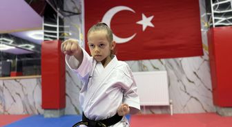 Minik milli karateci Ayza Akgün'ün hedefi Balkan şampiyonluğu