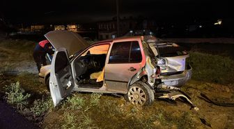 Nevşehir'de devrilen otomobildeki 3 kişi yaralandı
