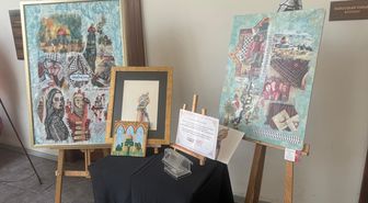 Ressam İlhami Atalay'ın öğrencilerinin "Ustanın İzinde: Yama Yama" sergisi açıldı