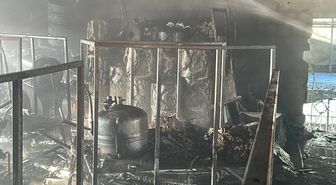 Samsun'da halı yıkama atölyesinde çıkan yangın hasara neden oldu