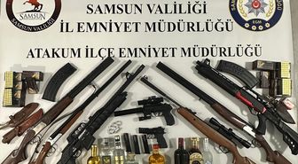 Samsun'da ruhsatsız silah ve mühimmat ele geçirildi