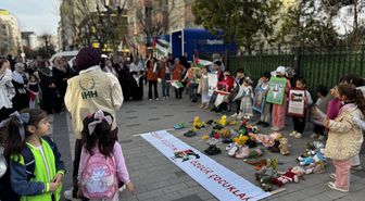Siirt'te Gazzeli çocuklar için sessiz eylem düzenlendi