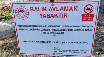 Sivas'ta Geminbeli mevkisinde balık avı yasaklandı