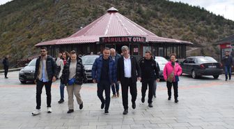 TUREB üyeleri Torul'daki Cam Seyir Terasını ziyaret etti