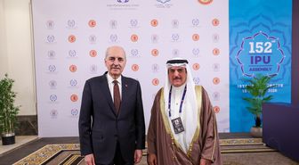 TBMM Başkanı Kurtulmuş, Bahreyn Temsilciler Meclisi Başkanı Al Musalam ile görüştü