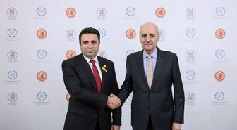 TBMM Başkanı Kurtulmuş, Ermenistan Ulusal Meclis Başkanı Simonyan ile görüştü