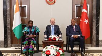 TBMM Başkanı Kurtulmuş, Fildişi Sahili Senatosu Başkanı Camara ve Ulusal Meclisi Başkanı Achi ile görüştü