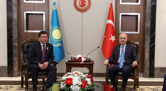 TBMM Başkanı Kurtulmuş, Kazakistan Parlamentosu Meclis Başkanı Koşanov ile görüştü