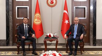 TBMM Başkanı Kurtulmuş, Kırgızistan Jogorku Keneş Başkanı Mamataliyev ile görüştü