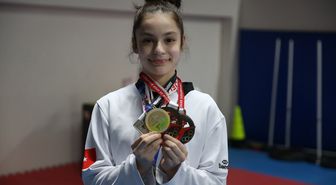 Tekvando miniklerde Avrupa şampiyonu Hira Nur, yeni başarılar için çalışıyor