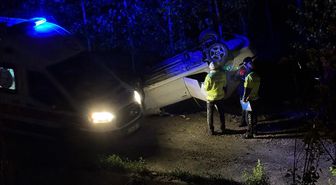Tokat'ta şarampole devrilen otomobildeki 4 kişi yaralandı