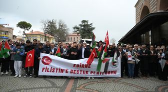 Trakya'da İsrail'in Filistinli esirleri hedef alan 'idam yasası'na tepki