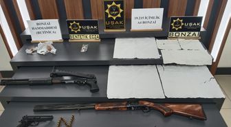 Uşak'ta uyuşturucu operasyonunda yakalanan 3 şüpheli tutuklandı