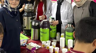 Aydıntepe'de öğrencilerden çay festivali