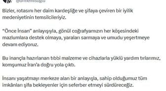 Bakan Memişoğlu: Tıbbi yardım yüklü TIR'larımız İran'a yola çıktı