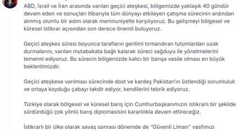 Cevdet Yılmaz: Geçici ateşkesi memnuniyetle karşılıyoruz