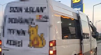Göztepeli taraftar, Galatasaray maçı öncesi aracının arkasına astığı pankartla olay çıkardı