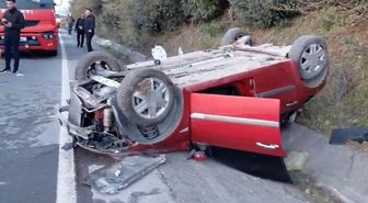 Orman Bölge Müdürlüğü görevlilerini taşıyan araç takla attı: 3 yaralı