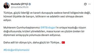 Bakan Çiftçi: Türkiye, barışın, istikrarın ve adaletin sesi olmaya devam ediyor