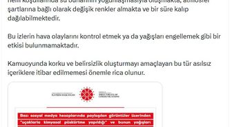 DMM: Uçaklarla kimyasal püskürtme yapıldığı iddiası dezenformasyondur