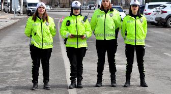 Kars trafiği, kadın polislere emanet