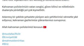 AK Parti'li Çelik: Türk Polis Teşkilatımızın 181'inci kuruluş yıl dönümü kutlu olsun
