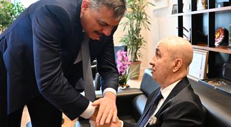 İçişleri Bakanı Mustafa Çiftçi, 10 Nisan Polis Haftası kapsamında Turgut Aslan'ı ziyaret etti