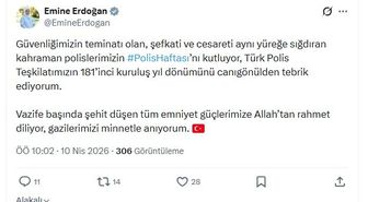 Emine Erdoğan'dan 'Polis Haftası' mesajı