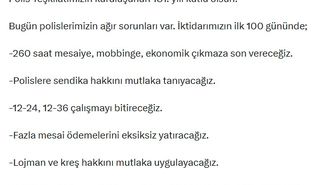 Özgür Özel, Türk Polis Teşkilatı'nın 181'inci kuruluş yıl dönümünü kutladı
