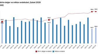 TÜİK: Dış ticaret haddi 6,3 puan arttı