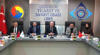 ERSİAD heyetinden ETSO'ya ziyaret: Erzurum'un stratejik önemi masaya yatırıldı