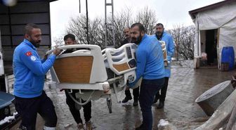 Evde bakım hastasına ortopedik yatak hediyesi