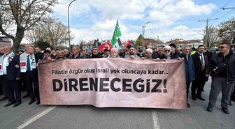 Konya'da Filistin'e destek yürüyüşü