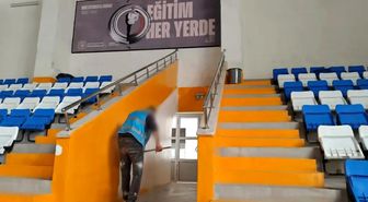 Sinop'ta yüzme havuzu yükümlülerin eliyle yenilendi