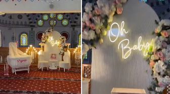 Camide 'Baby Shower' yaptılar, ilçe ayağa kalktı