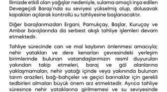 Diyarbakır'daki 5 barajda tahliye işlemi