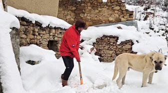 Erzincan'da hava soğudu, yüksek kesimlere kar yağdı