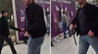 Ege Üniversitesi karıştı! Palalı saldırgan kamerada