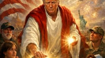 Trump tepkiler sonrası, kendisini İsa peygamber benzeri gösteren görseli sildi