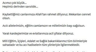 AK Parti Sözcüsü Çelik: Acımız çok büyük, hepimiz derinden sarsıldık