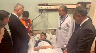 Bakanlar yaralı öğrencileri ziyaret etti
