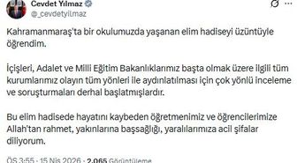 Cumhurbaşkanı Yardımcısı Yılmaz: Çok yönlü inceleme ve soruşturmalar başlatıldı