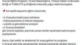 İhracat Akademisi E-İhracat Eğitim Programı başladı