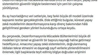İletişim Başkanı Duran: Yapay zekanın güvenilir bilgiyle beslenmesi için çalışma yürütüyoruz