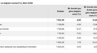 TÜİK: Tarım üretici fiyatları martta arttı