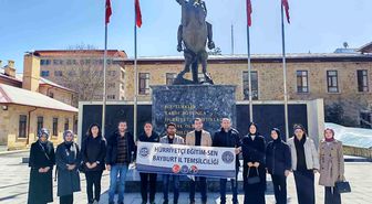 Bayburt'ta eğitimcilerden okul saldırılarına tepki